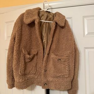 Brown teddy jacket